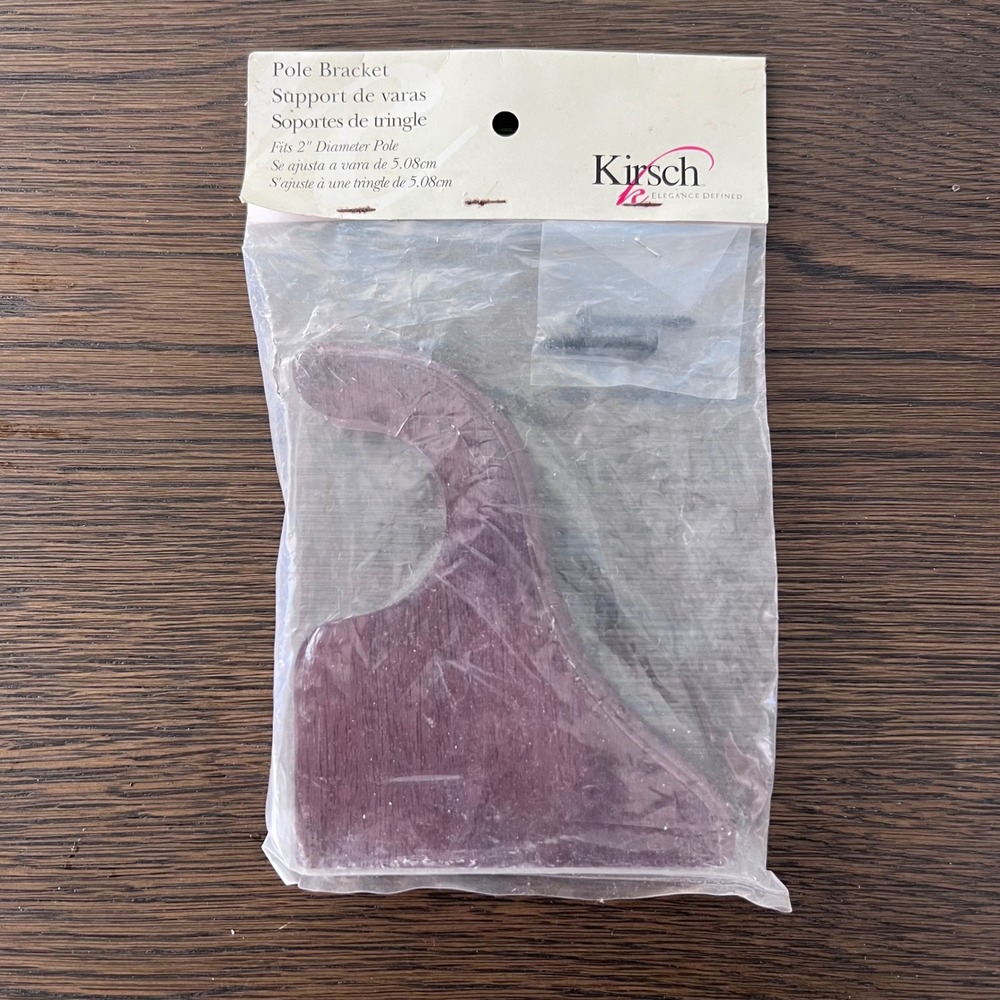 Kirsch Pole Bracket‎ Mahogany Fits 2 Inch Diameter Pole Mahagony New In Package